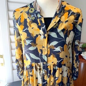 Anthropologie Blank Hadley Button-Front Tunic Size XS